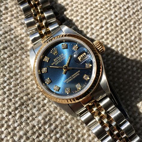 rolex blue women|rolex navy blue face.